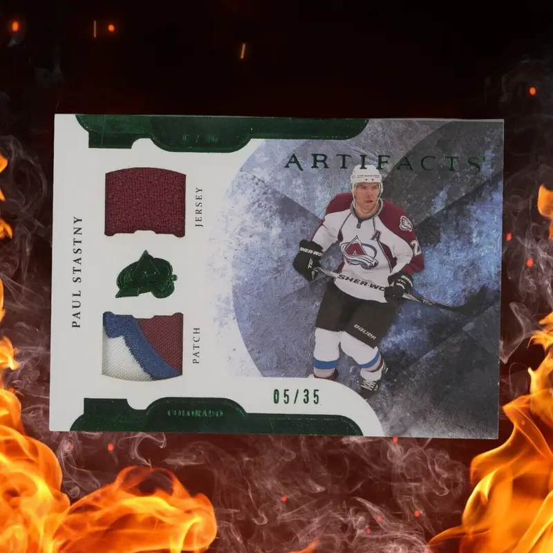 2011-12 Upper Deck Artifacts PAUL STASTNY Dual Jersey Patch /35 Emerald #80
