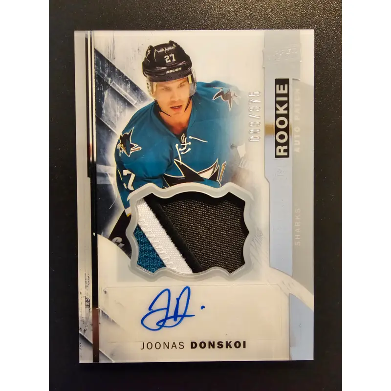 2015-16 Upper Deck Premier - Acetate Rookie Auto-Patch - Joonas Donskoi #91 /375 RC