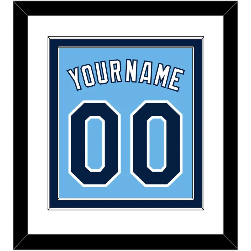 Tampa Bay Name & Number - Alternate Columbia Blue - Double Mat 1