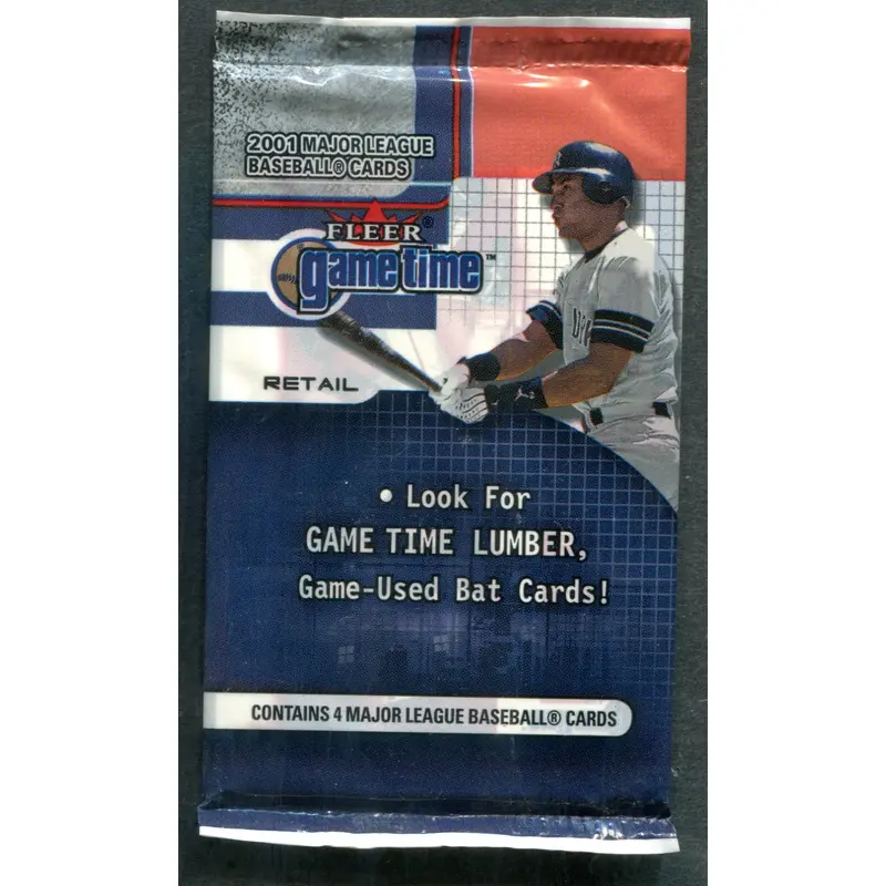 2001 Fleer Game Time Baseball Unopened Pack (Retail) (4)