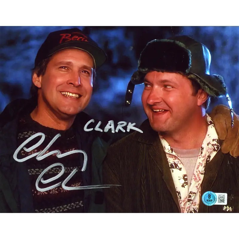 Chevy Chase Christmas Vacation "Clark" Authentic Signed 8x10 Photo BAS #1W377498