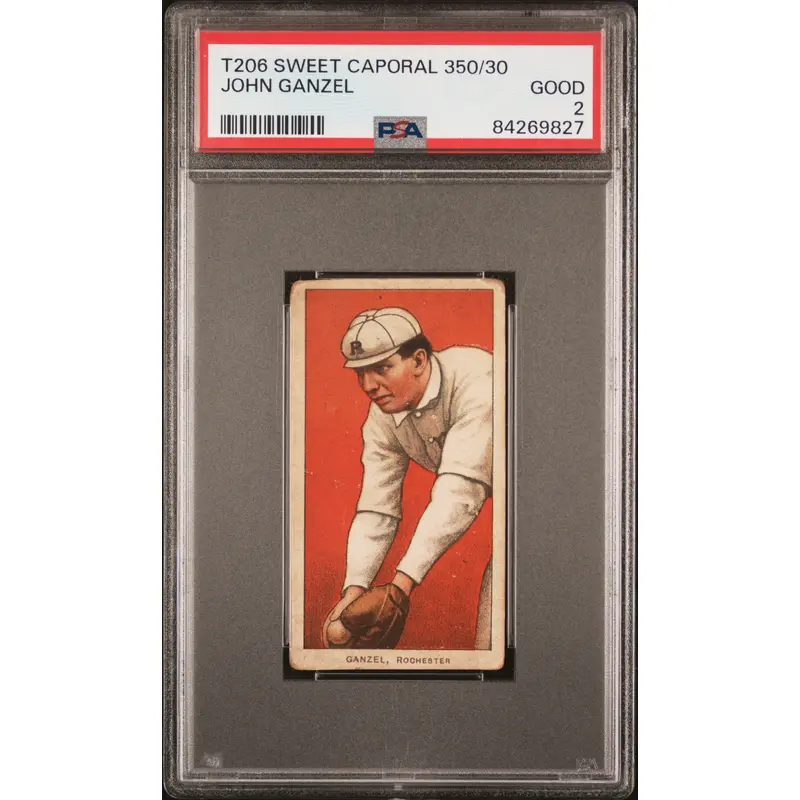 John Ganzel 1909-11 T206 Sweet Caporal 350/30 PSA 2 Good