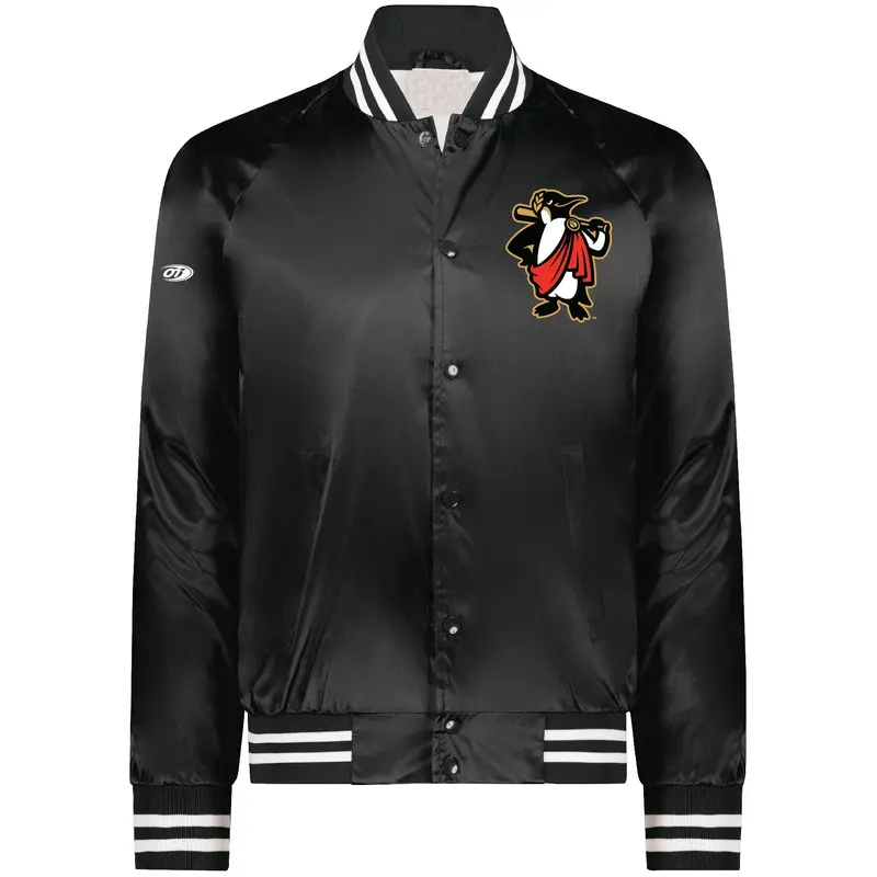 Rome Emperors Satin Black Bomber Jacket