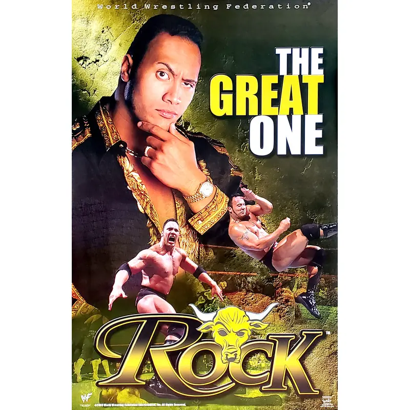 The Rock "The Great One" WWE Wrestling Poster - Funky Enterprises 2000