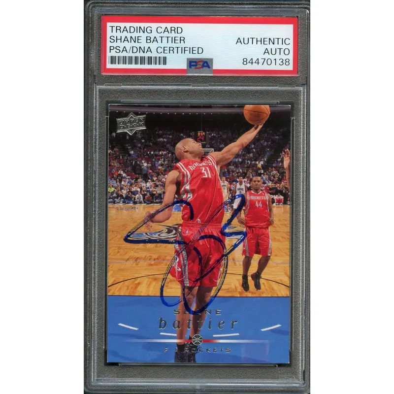2008-09 Upper Deck #63 Shane Battier Signed Card AUTO PSA Slabbed Rockets