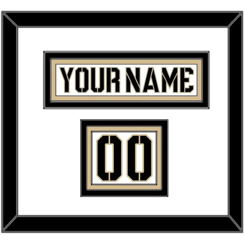 Army Hockey Nameplate & Number (Shoulder) - Home White (2017-2018) - Triple Mat 1