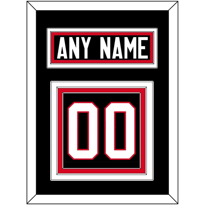 Canada Men's Hockey Nameplate & Number (Back) - 2014 Olympics Alternate Black - Triple Mat 3