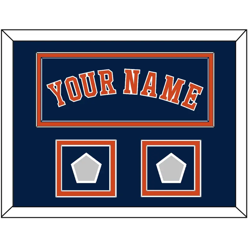 Houston Name & 2 World Series Champions Patches - Alternate Blue - Double Mat 3