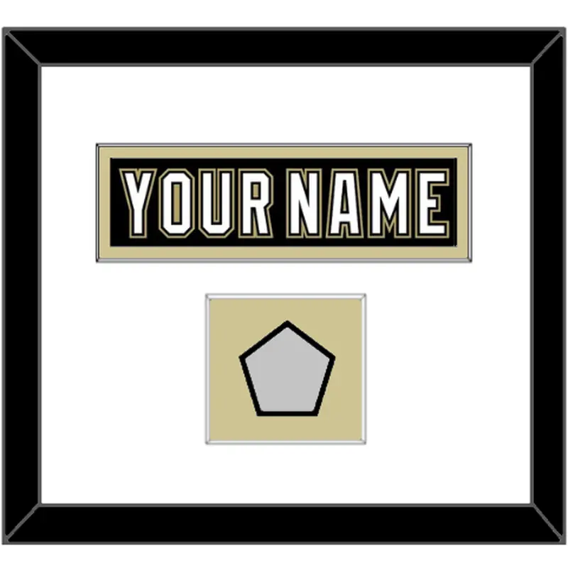 Pittsburgh Nameplate & Stanley Cup Finals Patch - Home Black (2007-2016) - Single Mat 1