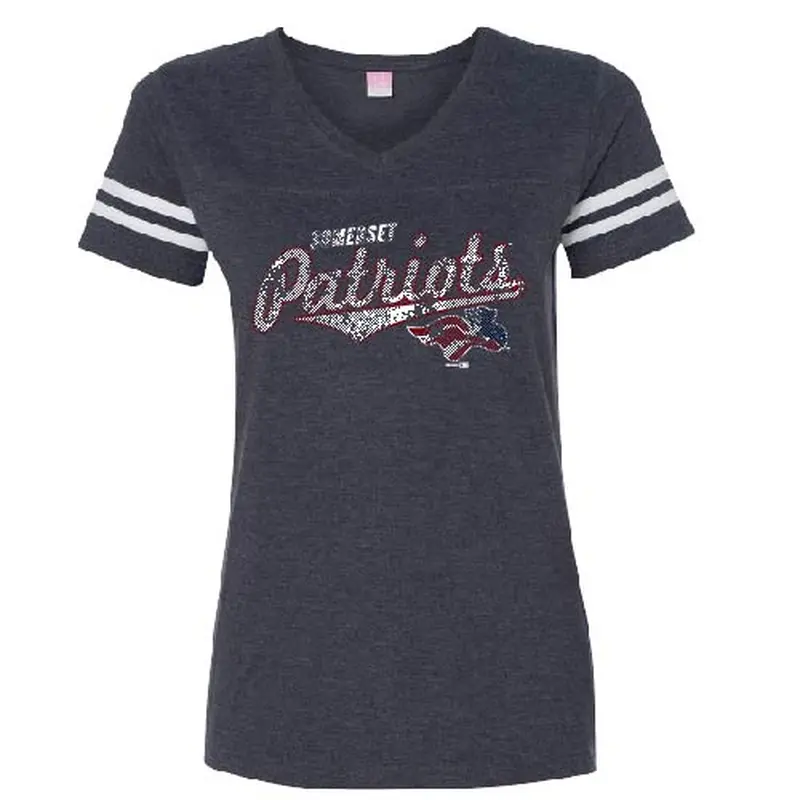 Somerset Patriots Women's Sporty Short Sleeve Vneck Tee