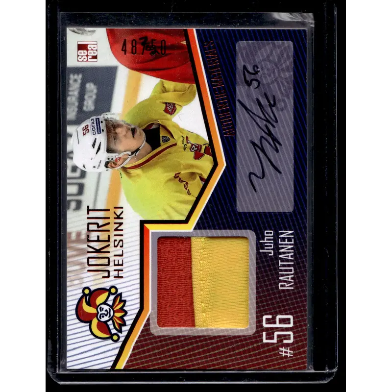 2016-17 Sereal Jokerit Authentic Jersey & Autograph - Juho Rautanen #JOK-JER-A12 /50