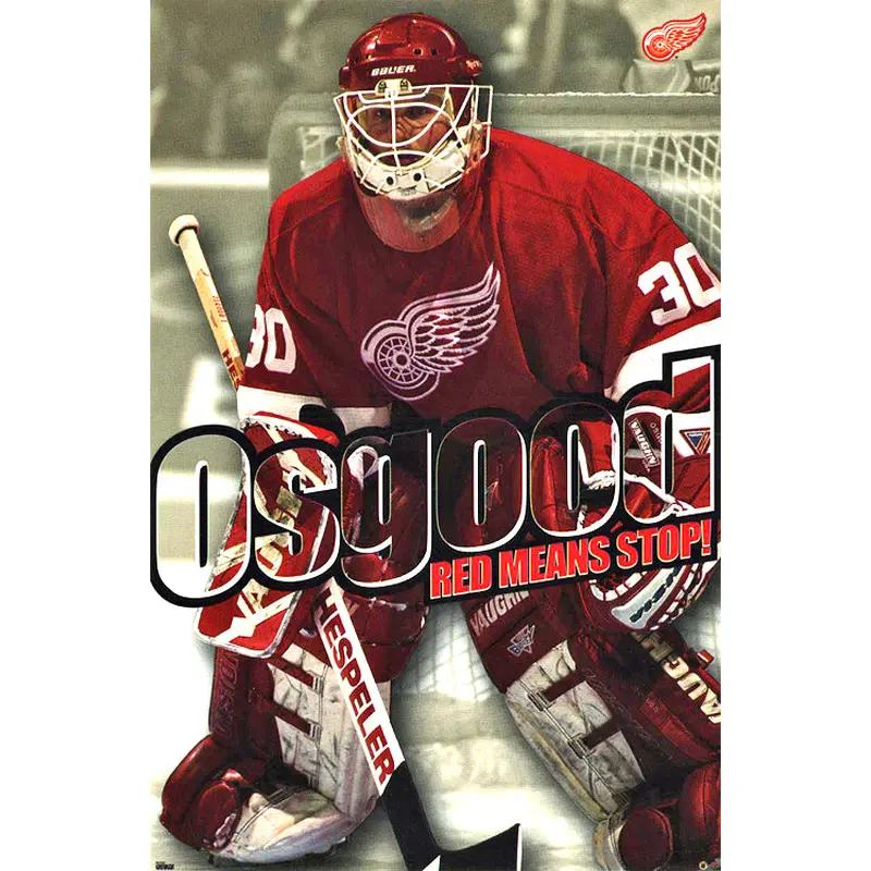 Chris Osgood "Red Means Stop" Detroit Red Wings Poster - Costacos 1998