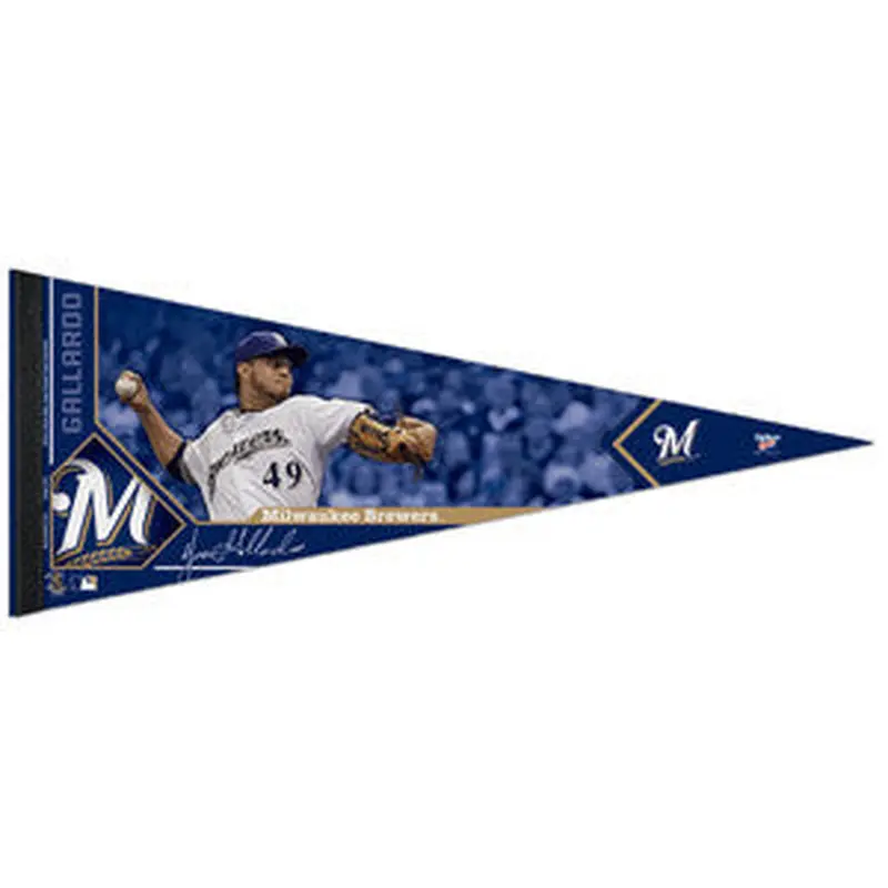 Yovani Gallardo "Signature" Milwaukee Brewers Premium Felt Collector's Pennant (LE /2012)