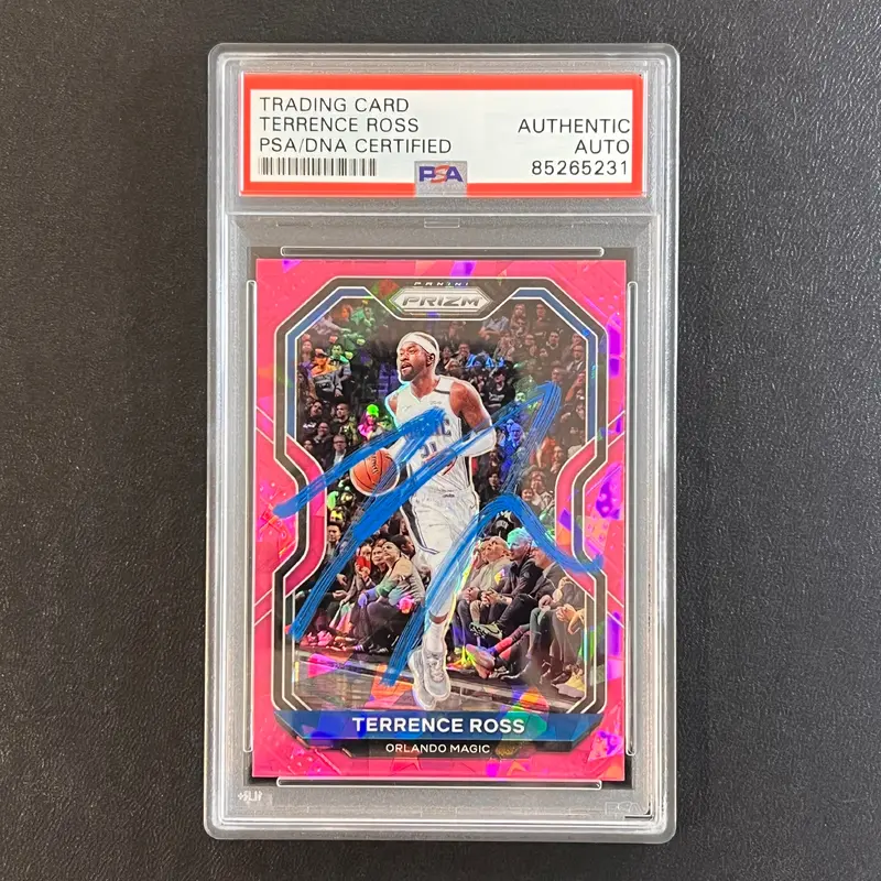 2020-21 Panini Prizm #33 Terrence Ross Signed Card AUTO PSA Slabbed Magic