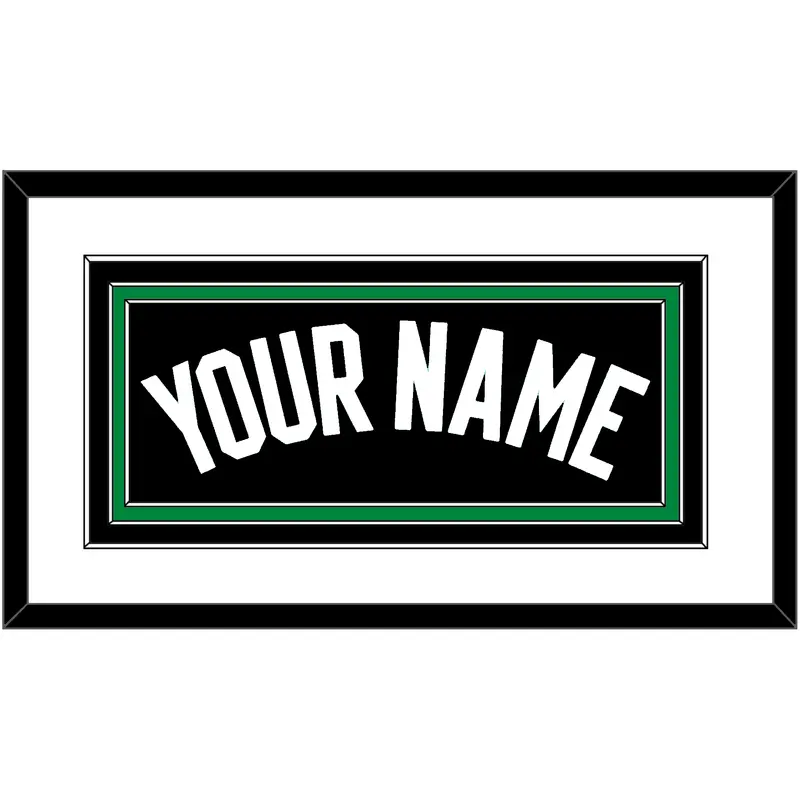 Boston Name - Black Statement - Triple Mat 1