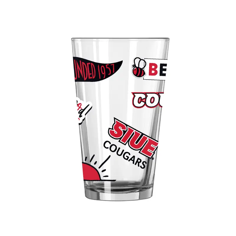 Southern Ill Edwardsville 16oz Native Pint Glass