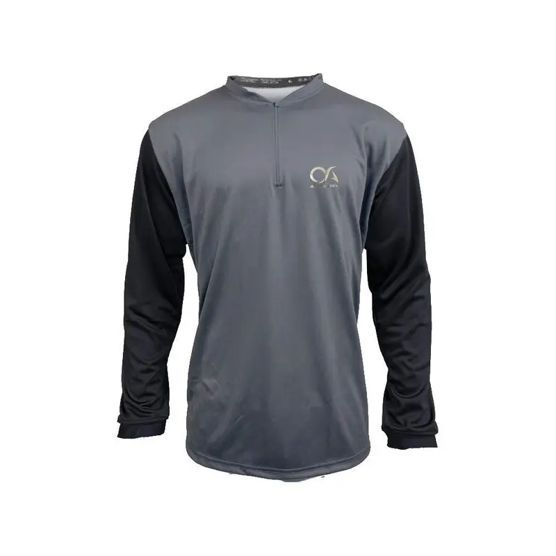 OA Silver Foil Logo Quarter Zip Pullover - Charcoal/Black