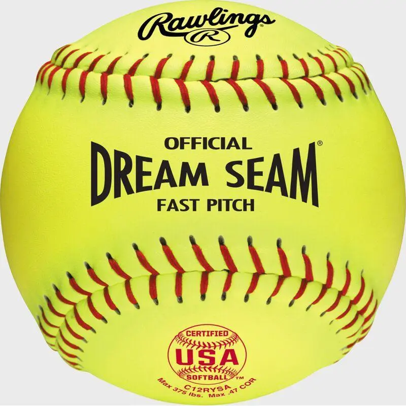 Rawlings 12" ASA/USA Dream Seam Synthetic Fastpitch Softballs C12RYSA
