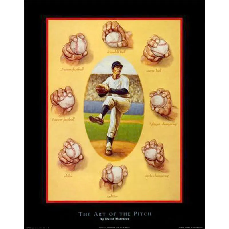 Baseball "The Art of the Pitch" Premium Poster Print - Image Source