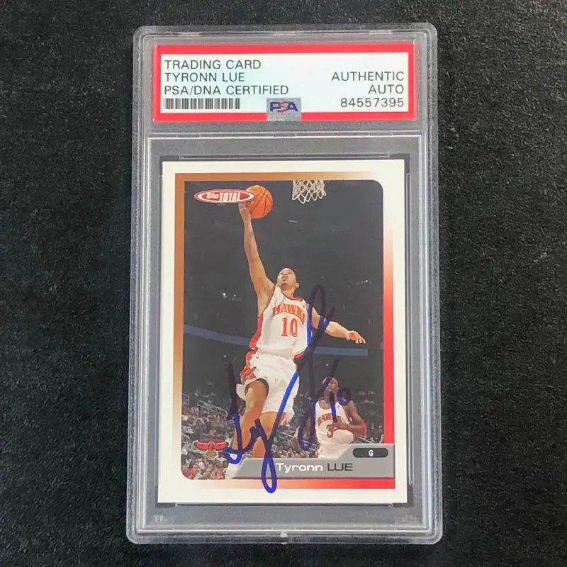 2005-06 Topps Total #112 Tyronn Lue Signed Card AUTO PSA Slabbed Hawks