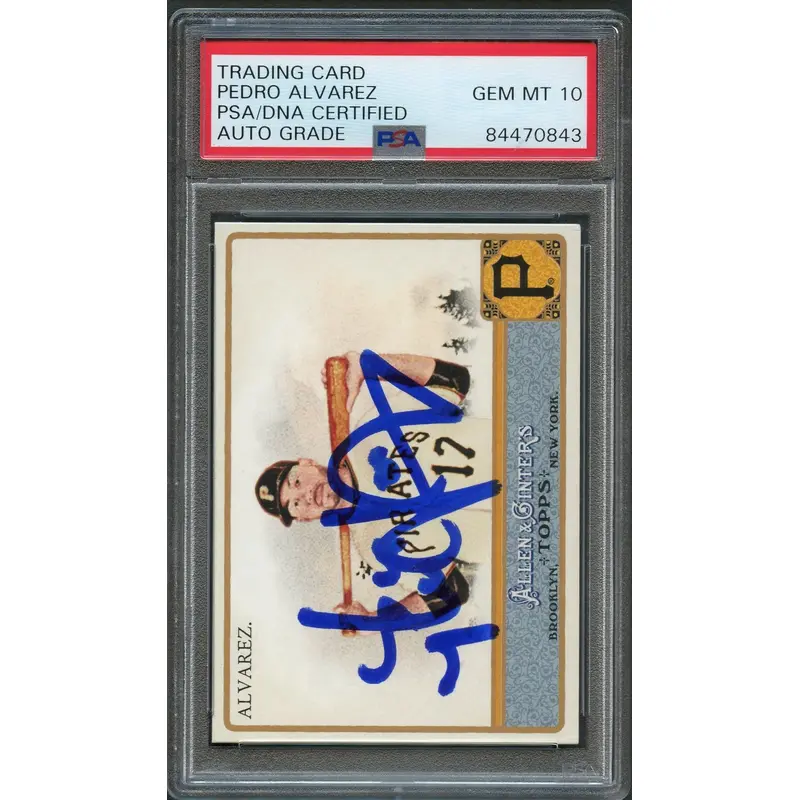 2011 Topps Allen & Ginter's #184 Pedro Alvarez Signed Card PSA Slabbed Auto 10 Pirates