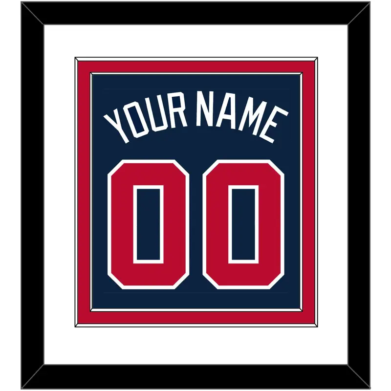 Atlanta Name & Number - Alternate Road Blue - Double Mat 1