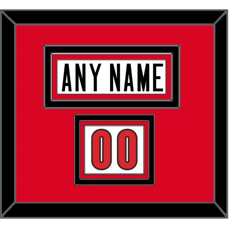 Canada Mens Hockey Nameplate & Number (Shoulder) - 2006 Olympics Home White - Triple Mat 2