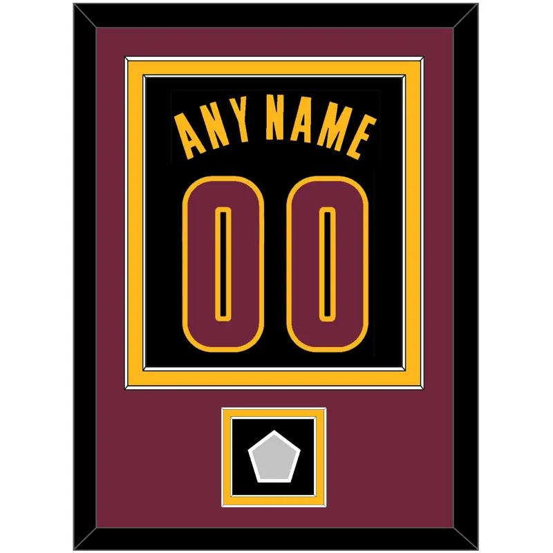 Cleveland Name & Number With Champions Patch - Black Pride (2015-2017) - Double Mat 4