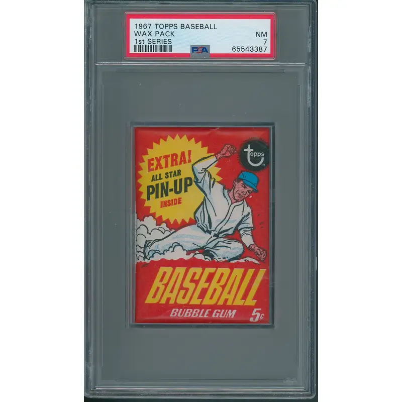 1967 Topps Baseball Unopened 1st Series Wax Pack PSA 7 *3387