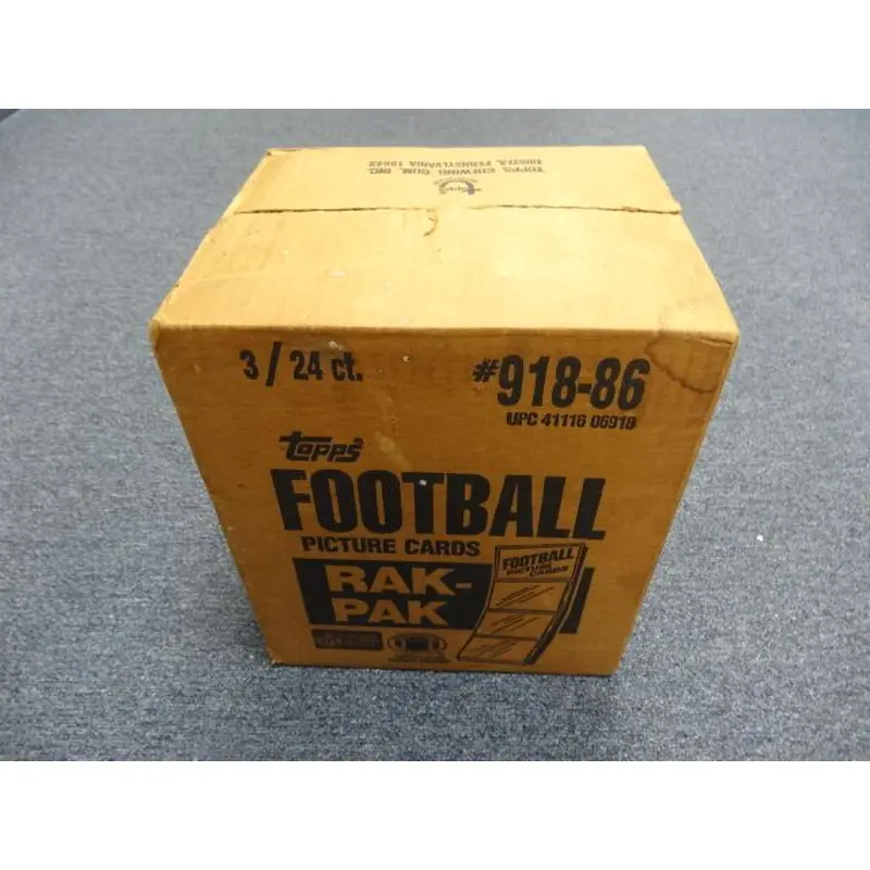 1986 Topps Football Rack Pack Case (3 Box)