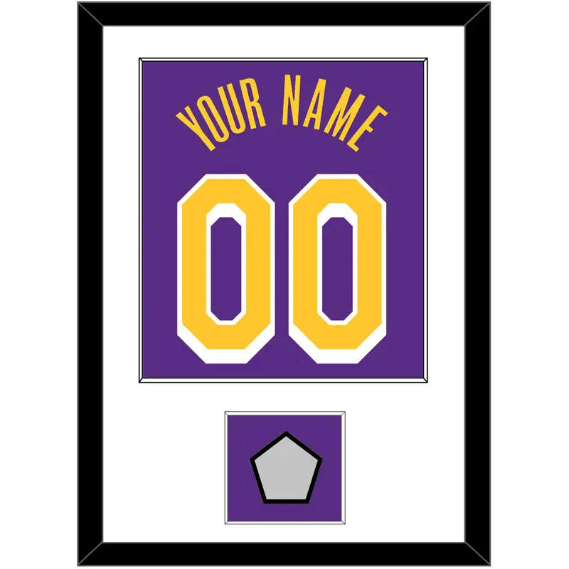 Los Angeles Name & Number With Finals Patch - Purple Statement - Single Mat 1