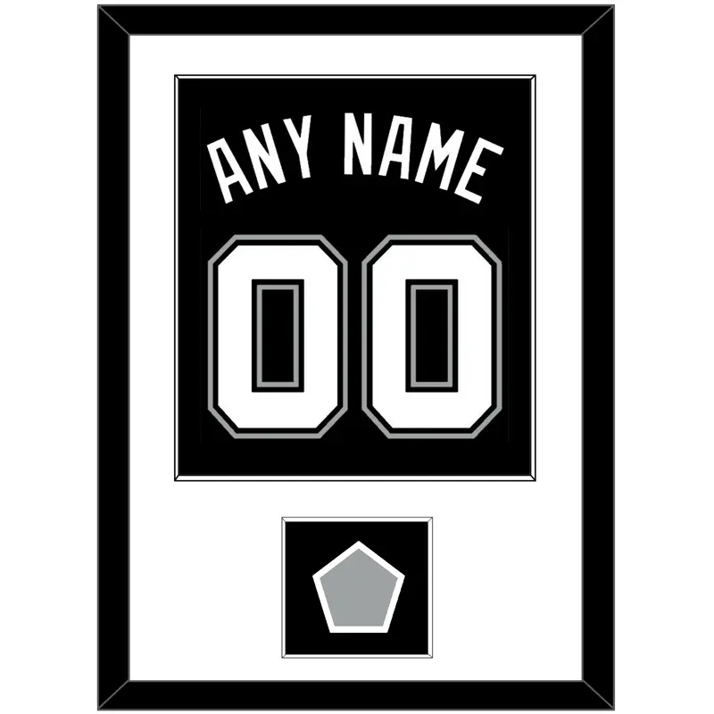 San Antonio Name & Numbers With Finals Patch - Road Black (2002-2017) - Single Mat 1