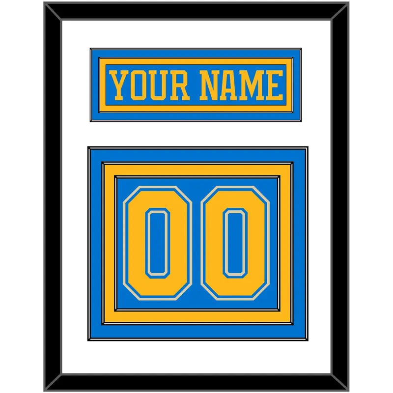 St. Louis Nameplate & Number (Back) - Alternate Blue - Triple Mat 1
