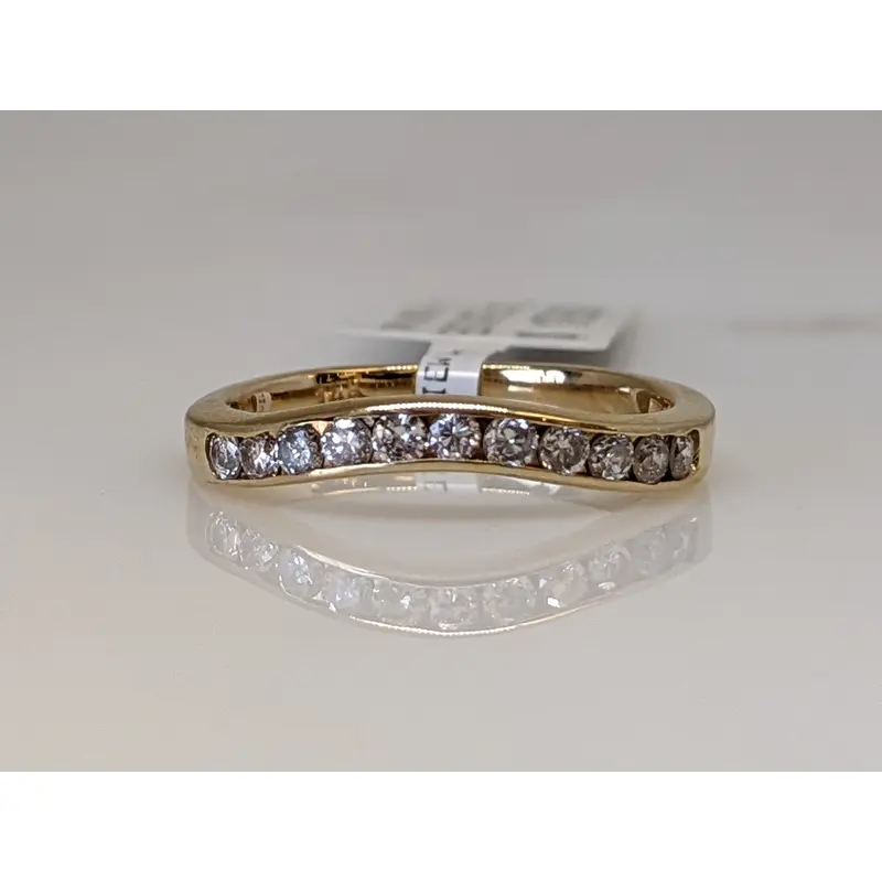 14K .18 CARAT TOTAL WEIGHT I1 H DIMOND ROUND (11) ESTATE 2.0 GRAMS