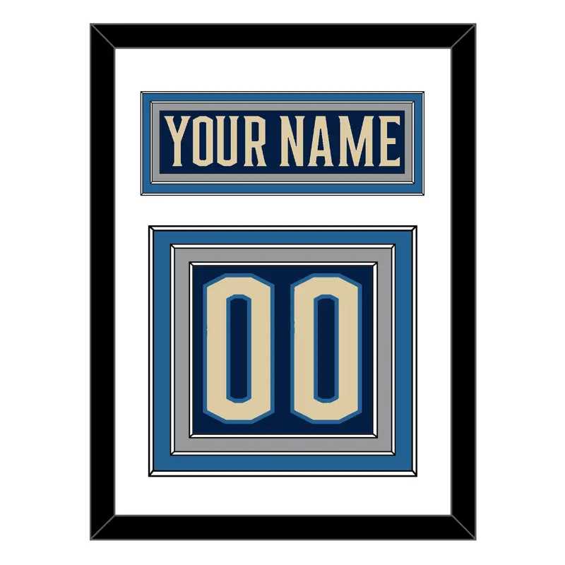 Columbus Nameplate & Number (Back) - Alternate Navy Blue - Triple Mat 1