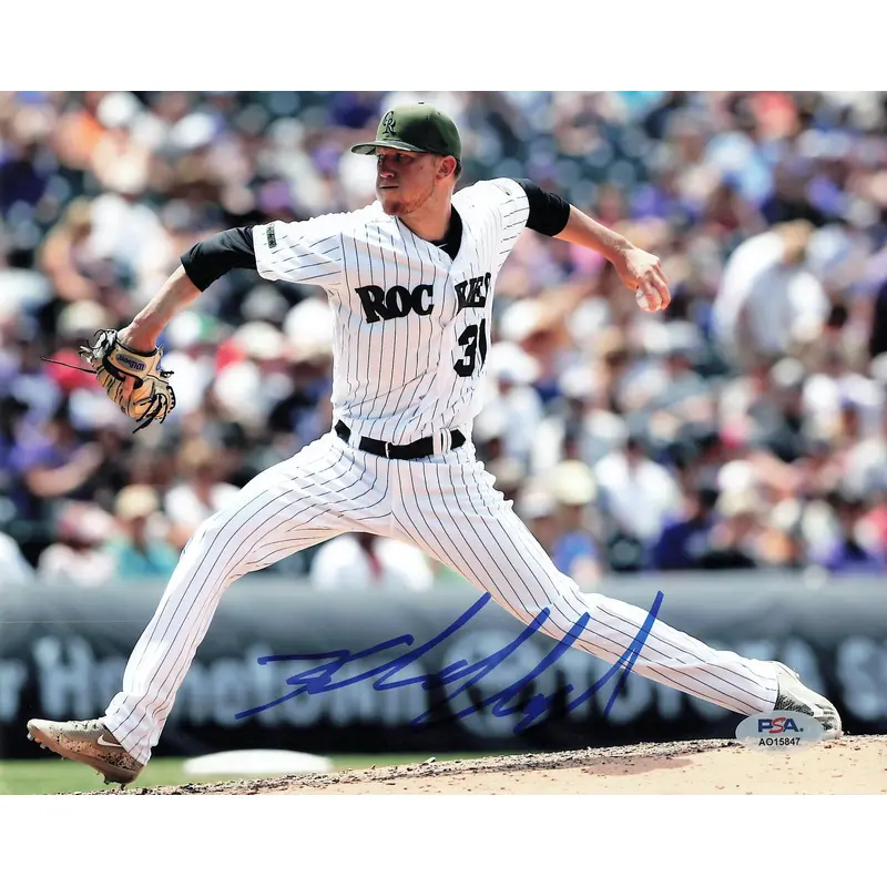 KYLE FREELAND signed 8x10 photo PSA/DNA Colorado Rockies Autographed