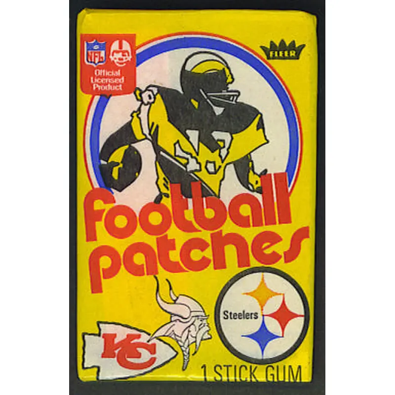 1974 Fleer Football Patches Unopened Wax Pack