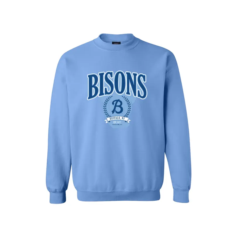 Buffalo Bisons Lt Blue Alt 2 Varsity Crewneck
