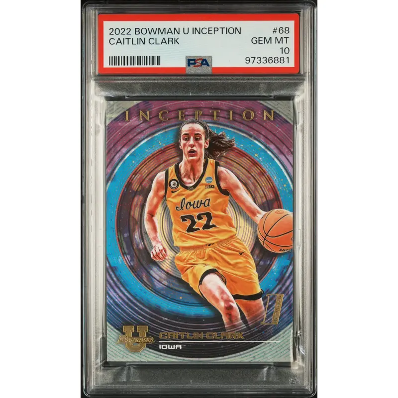 Caitlin Clark 2022 Bowman U Inception #68 PSA 10 Gem Mint