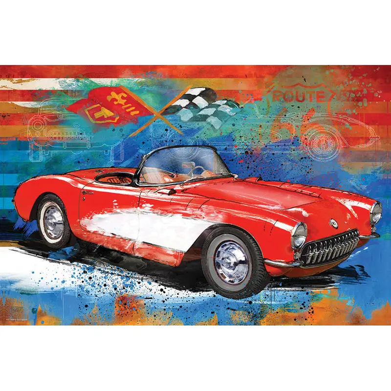 Chevrolet Corvette 1956 Model Sportscar Autophile Car Art Poster - Eurographics Inc.