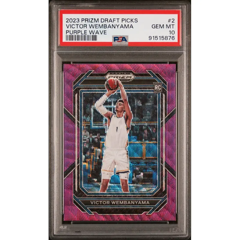 Victor Wembanyama 2023 Prizm Draft Purple Wave PSA 10 Gem Mint