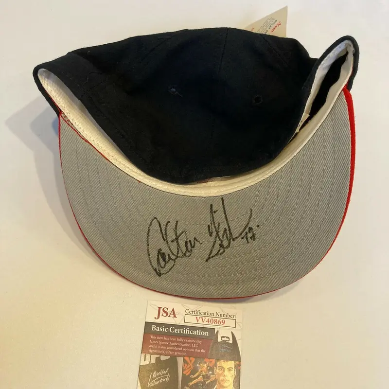 Carlton Fisk Signed Chicago White Sox Game Model Baseball Hat JSA COA