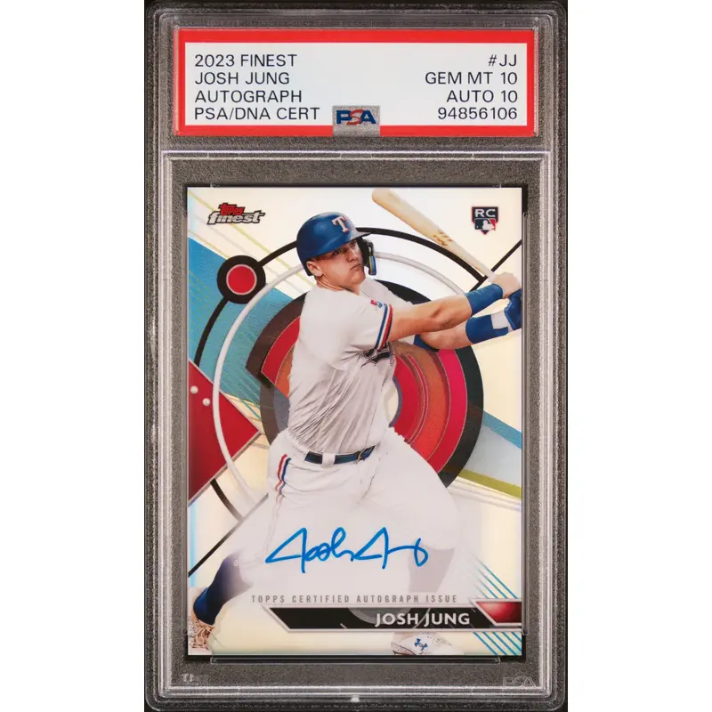 Josh Jung 2023 Topps Finest Rookie Auto PSA 10 Auto 10