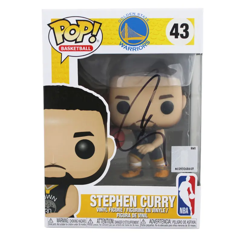 Warriors Stephen Curry Authentic Signed Funko Pop Vinyl Figure BAS #AE03852