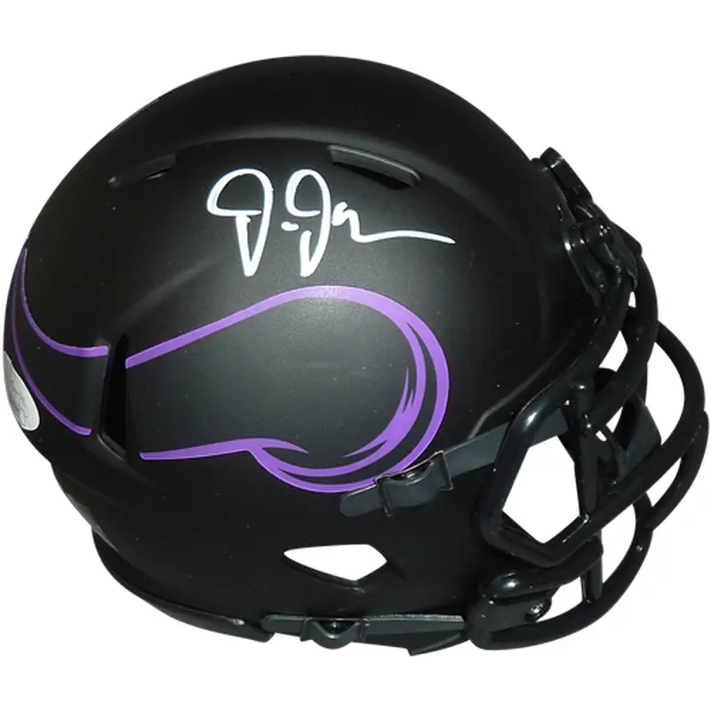 Justin Jefferson Autographed Minnesota Vikings (ECLIPSE Alternate) Mini Helmet
