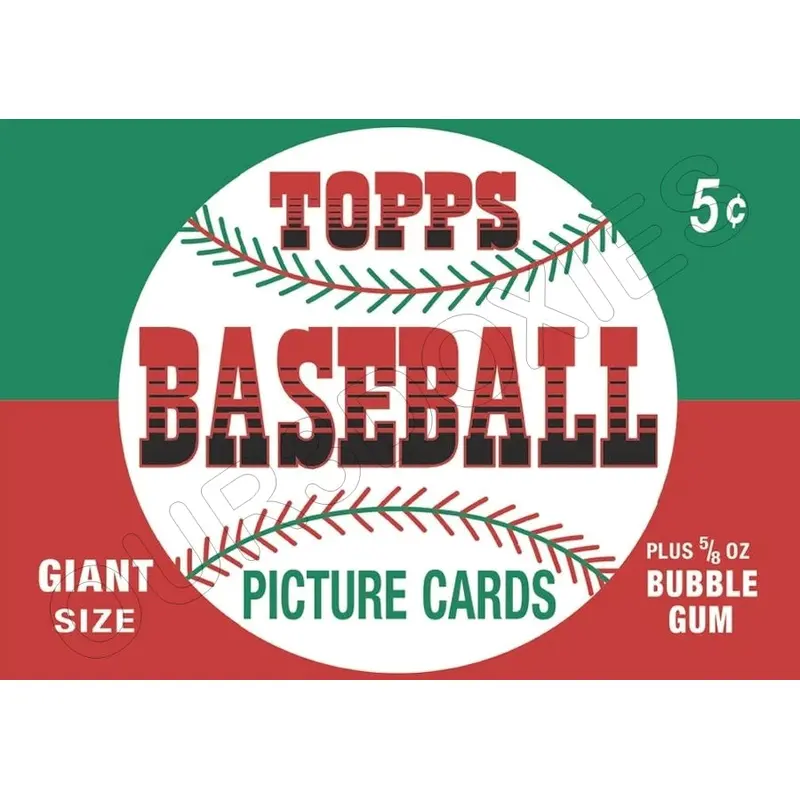 1952 Topps Baseball Wax Pack Wrapper Store Counter Advertising Standup Sign - 46