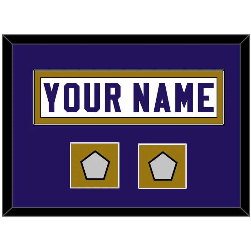 Baltimore Nameplate & Super Bowl XXXV & XLVII Jersey Patches - Road White - Single Mat 1