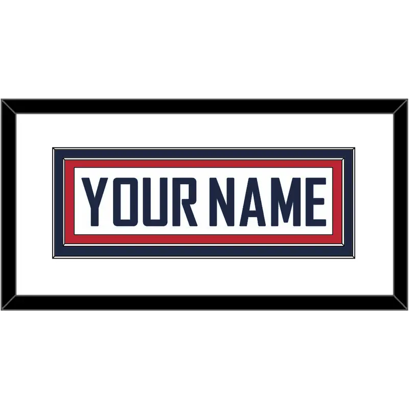 United States Mens Hockey Nameplate - 2010 Olympics Home White - Double Mat 1
