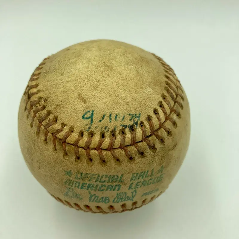 Milwaukee County Stadium Game Used American League Baseball From 9-10-1974