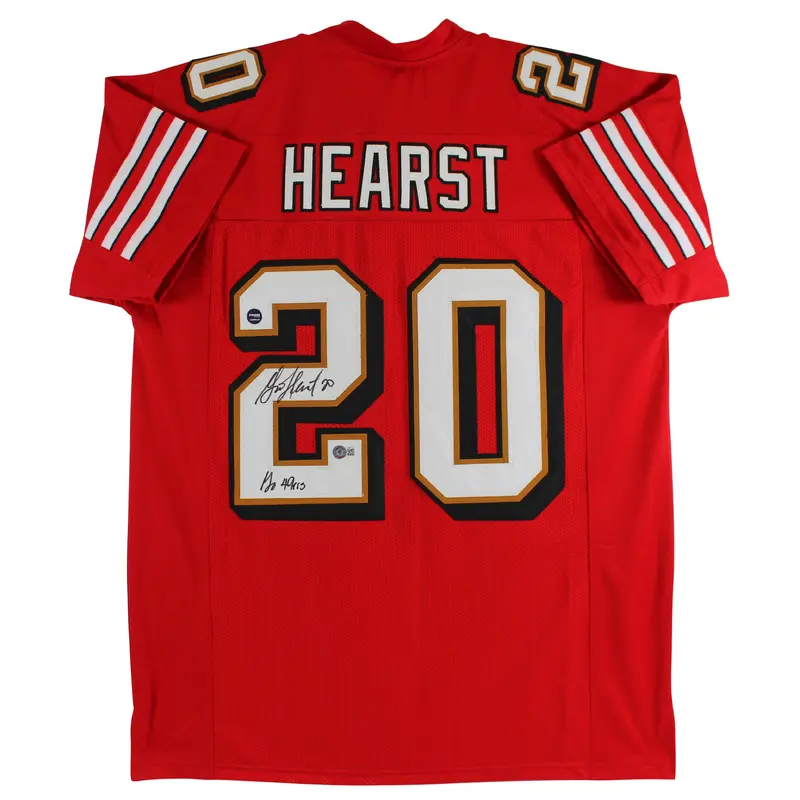 Garrison Hearst "Go 49ers" Authentic Signed Red Pro Style Jersey BAS Witnessed